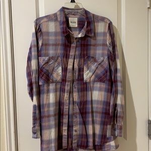 Pink plaid button up